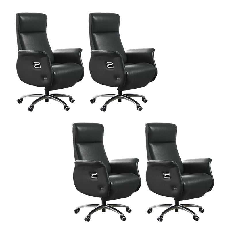 Modern Armless Executive Chair Leather Managers Chair for Office