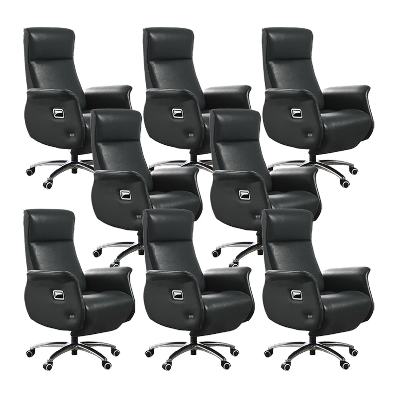 Modern Armless Executive Chair Leather Managers Chair for Office