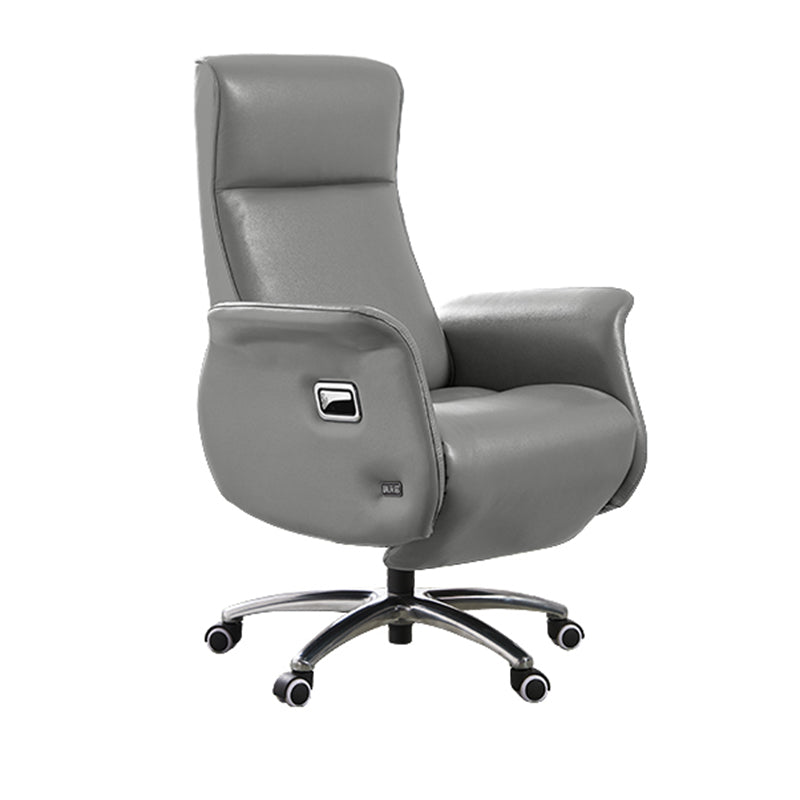 Modern Armless Executive Chair Leather Managers Chair for Office