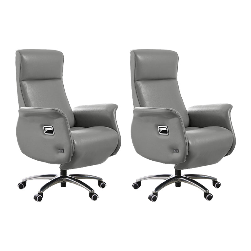 Modern Armless Executive Chair Leather Managers Chair for Office