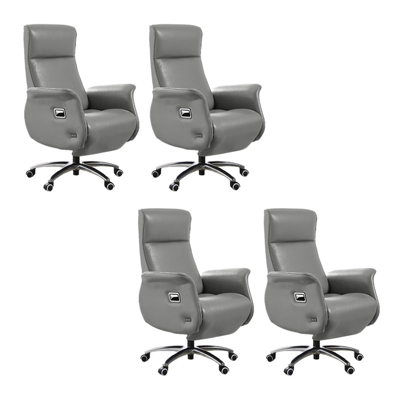 Modern Armless Executive Chair Leather Managers Chair for Office