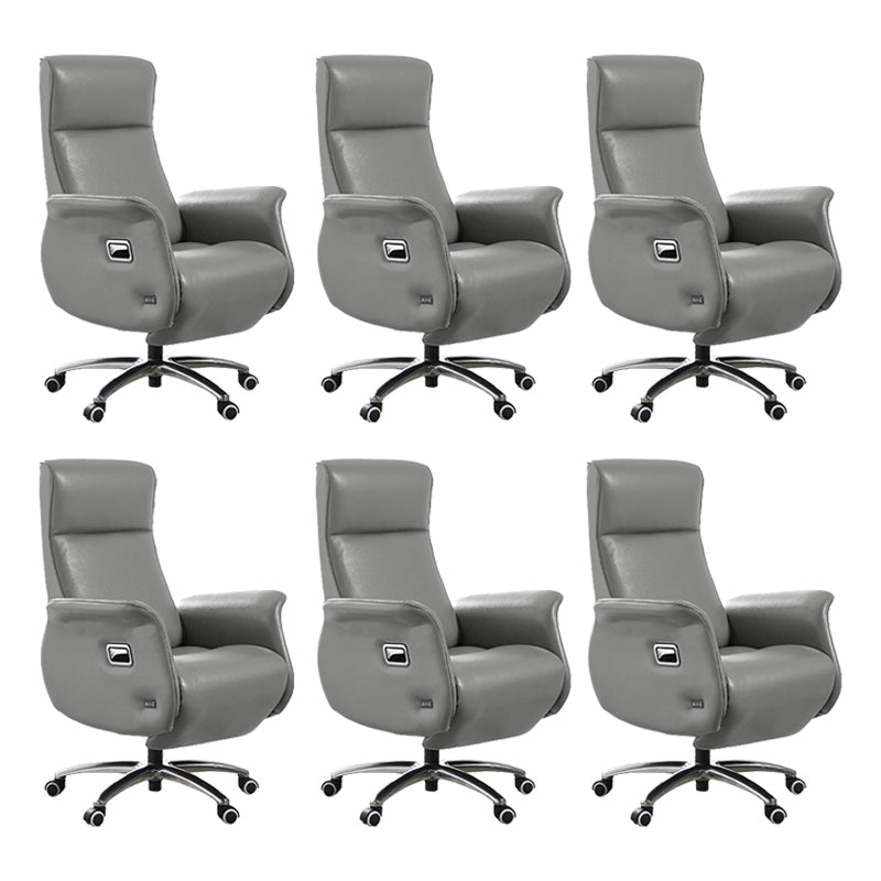 Modern Armless Executive Chair Leather Managers Chair for Office