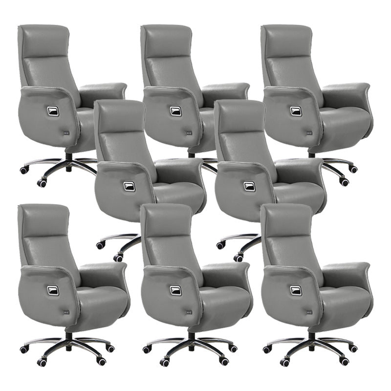 Modern Armless Executive Chair Leather Managers Chair for Office