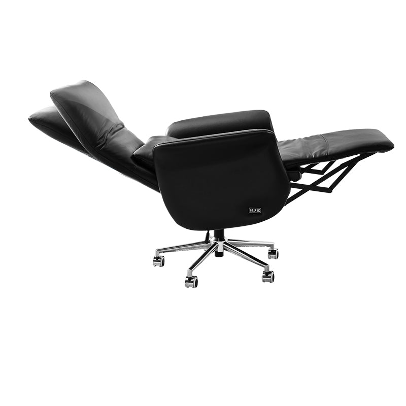 Modern Armless Executive Chair Leather Managers Chair for Office