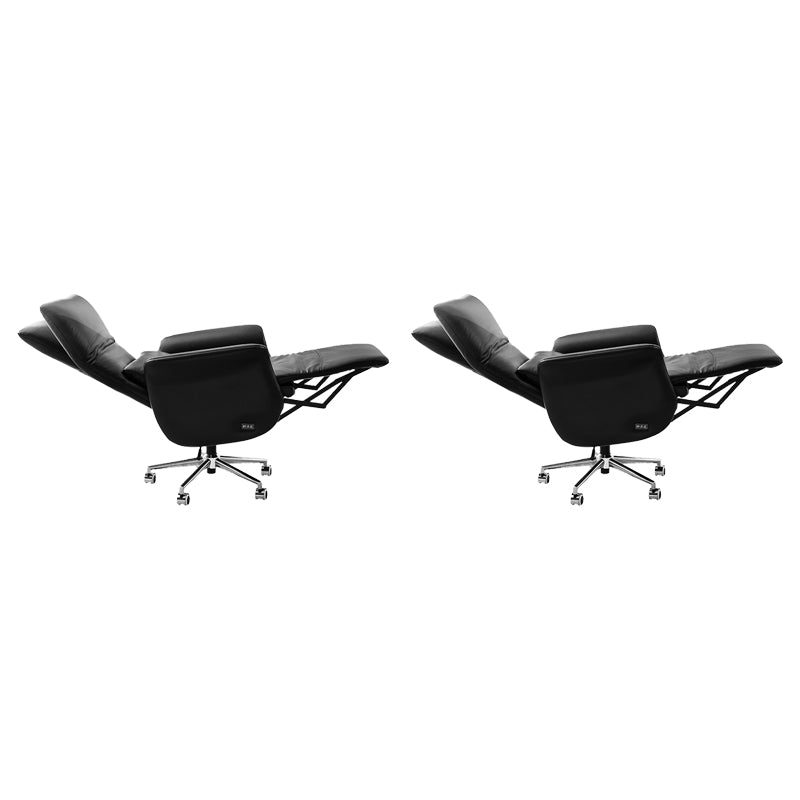 Modern Armless Executive Chair Leather Managers Chair for Office