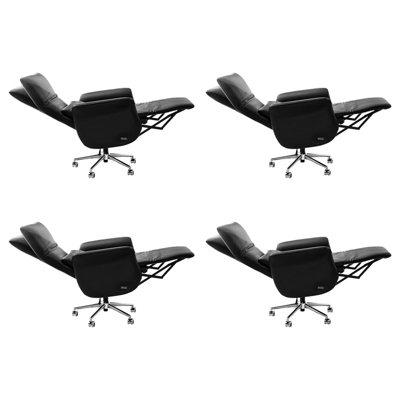 Modern Armless Executive Chair Leather Managers Chair for Office