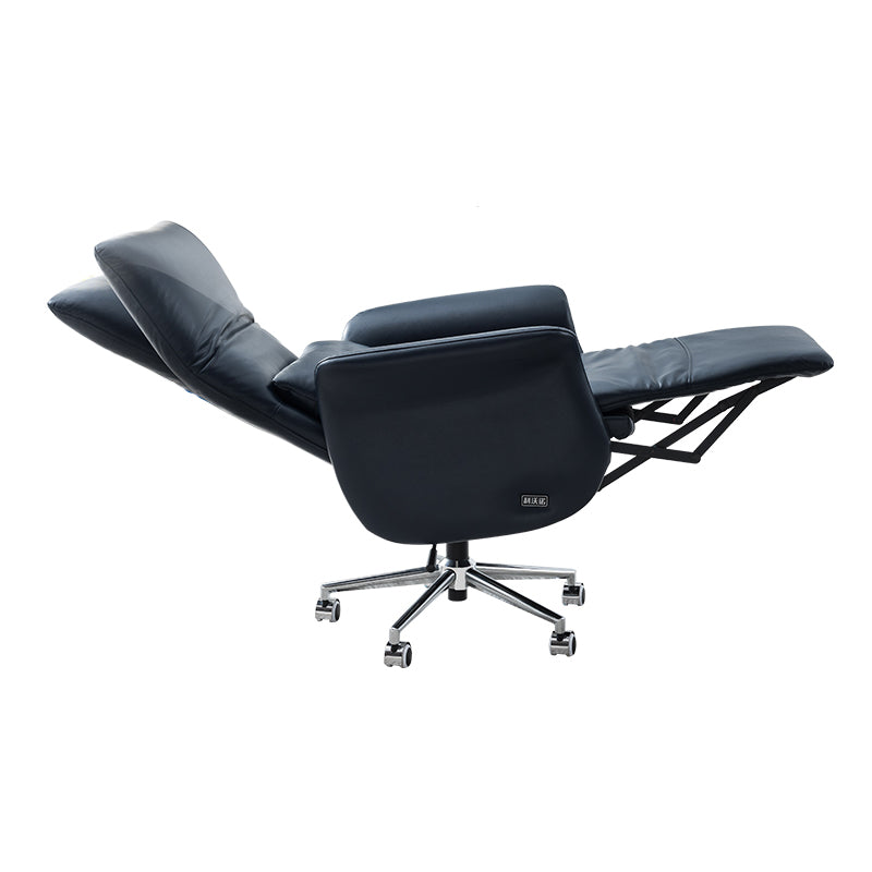 Modern Armless Executive Chair Leather Managers Chair for Office