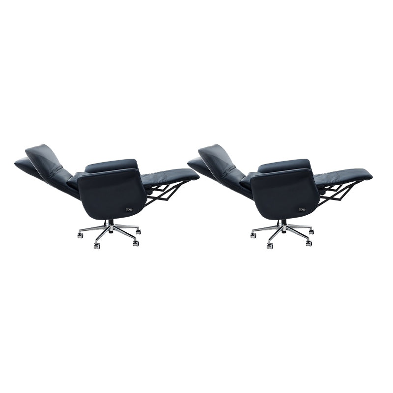 Modern Armless Executive Chair Leather Managers Chair for Office