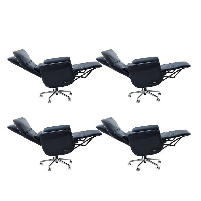 Modern Armless Executive Chair Leather Managers Chair for Office