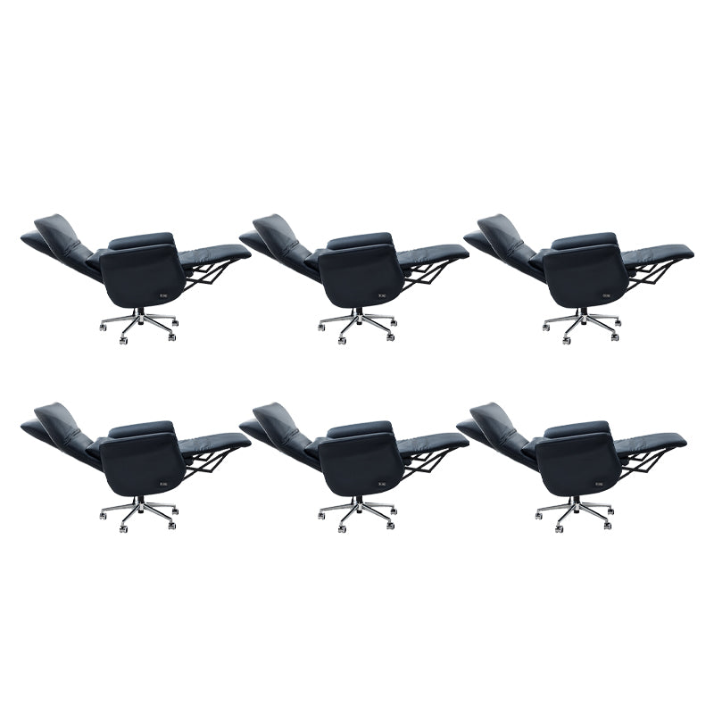 Modern Armless Executive Chair Leather Managers Chair for Office