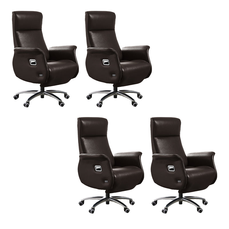 Modern Armless Executive Chair Leather Managers Chair for Office