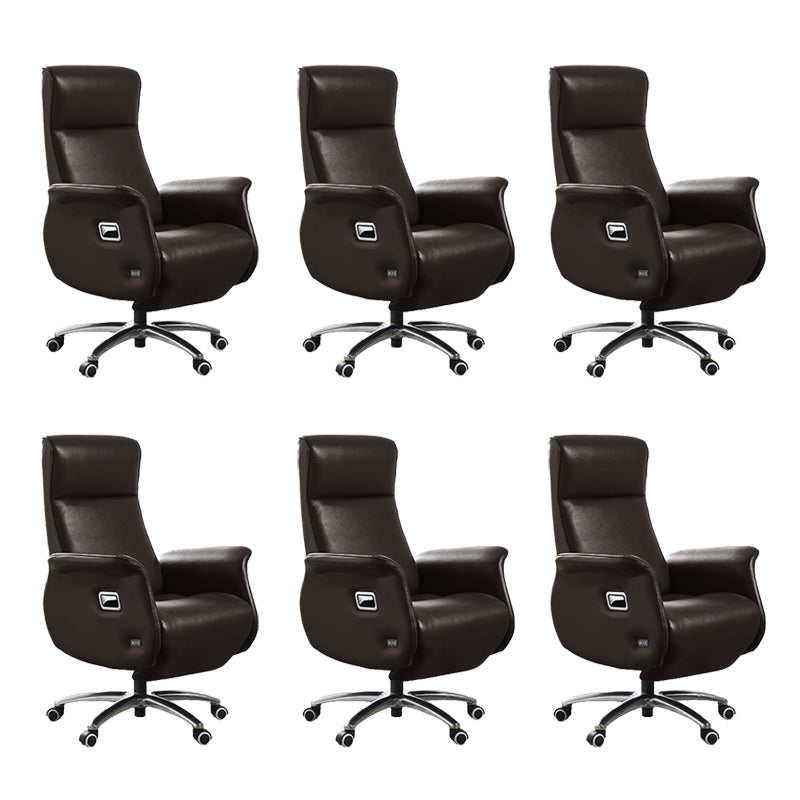 Modern Armless Executive Chair Leather Managers Chair for Office