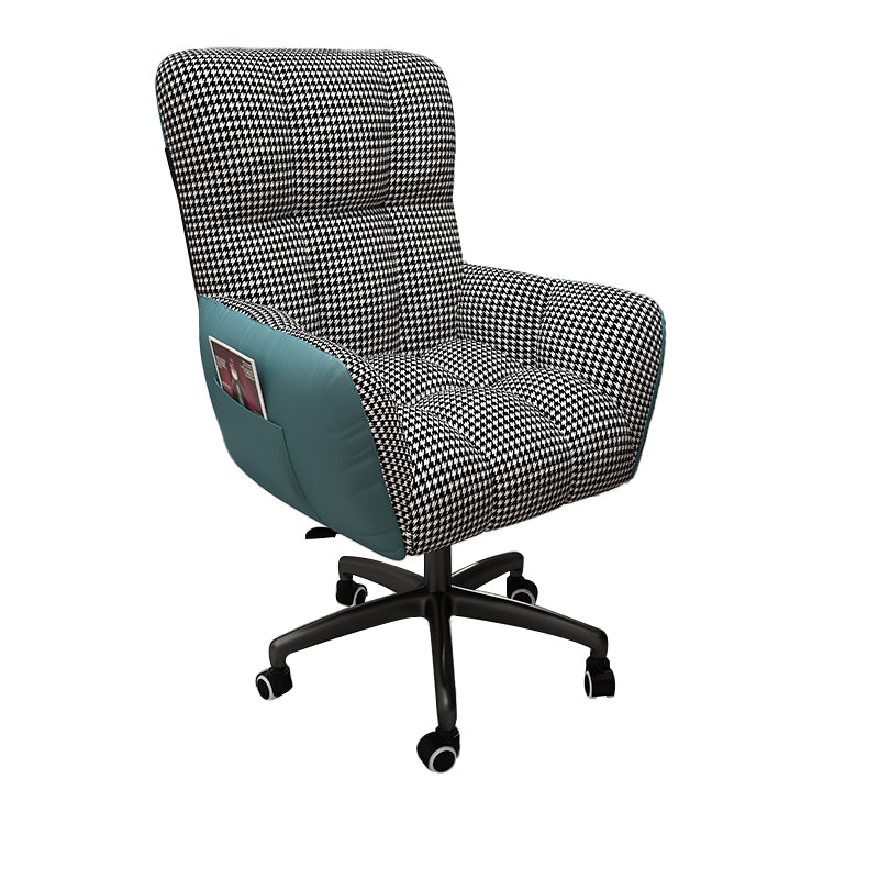 Contemporary Office Chair Adjustable Seat Height Desk Chair with Wheels