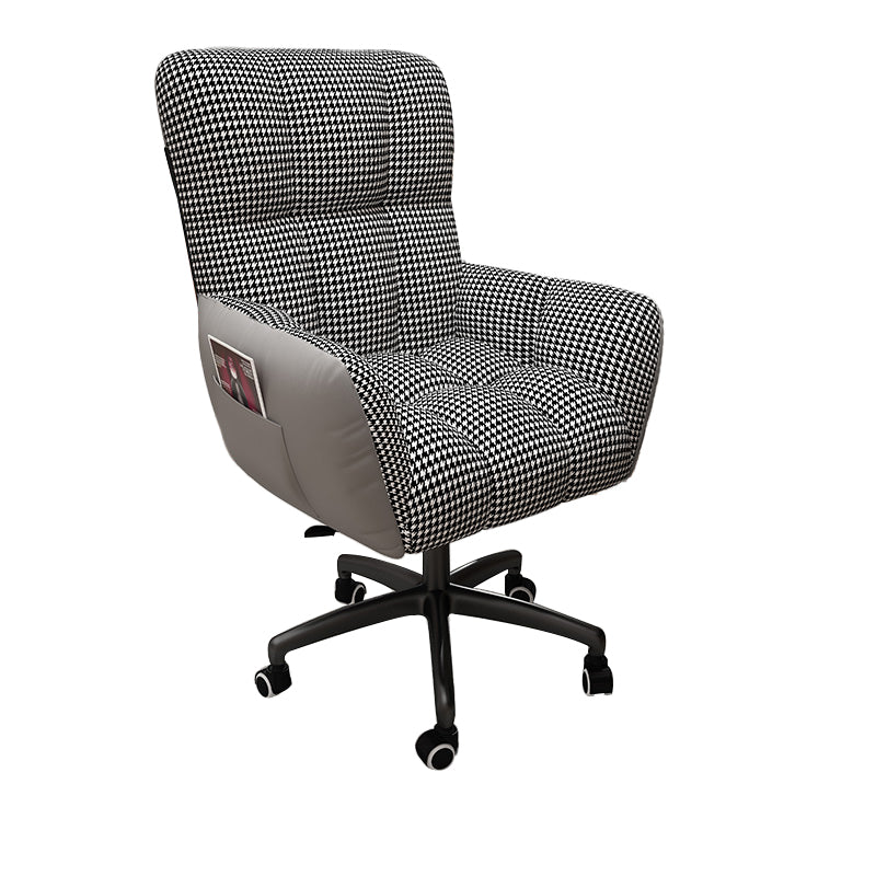 Contemporary Office Chair Adjustable Seat Height Desk Chair with Wheels