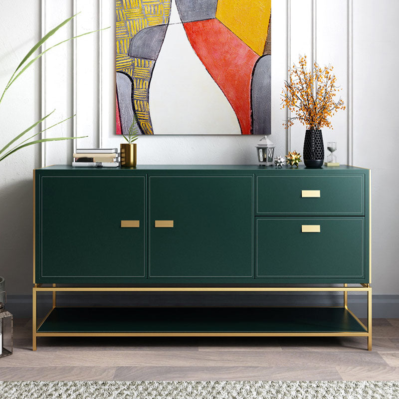 Glam Colorful Sideboard Server Cabinet Open Storage for Dining Room