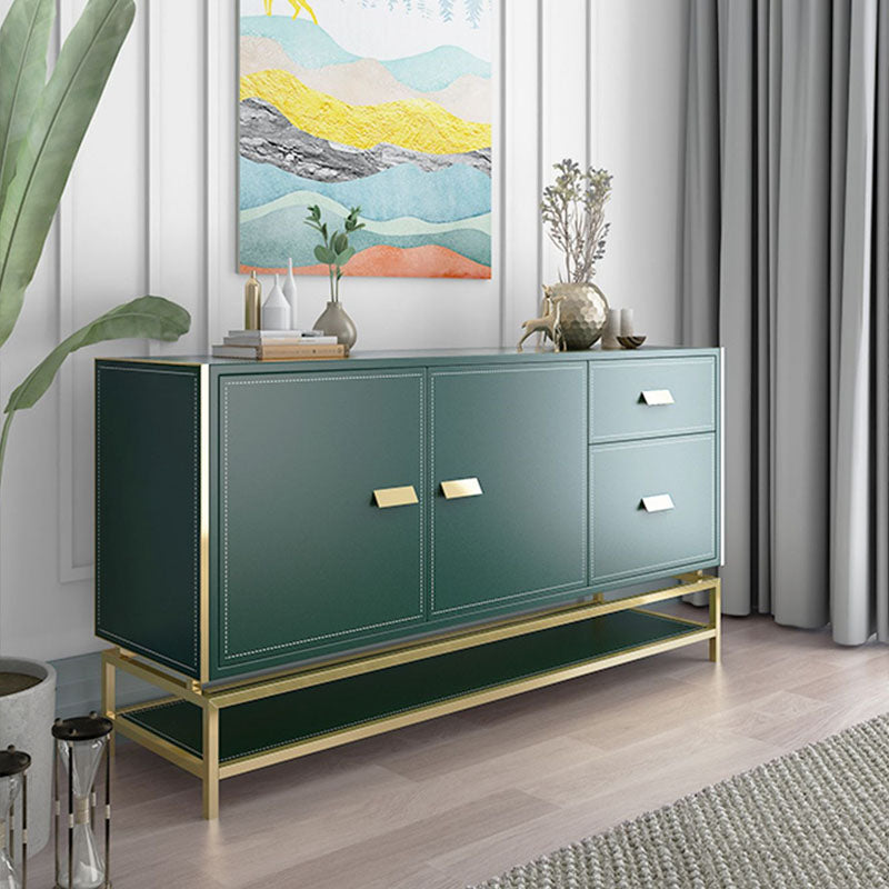 Glam Colorful Sideboard Server Cabinet Open Storage for Dining Room