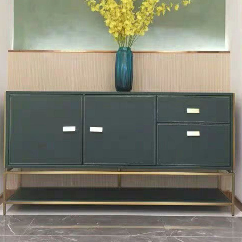 Glam Colorful Sideboard Server Cabinet Open Storage for Dining Room