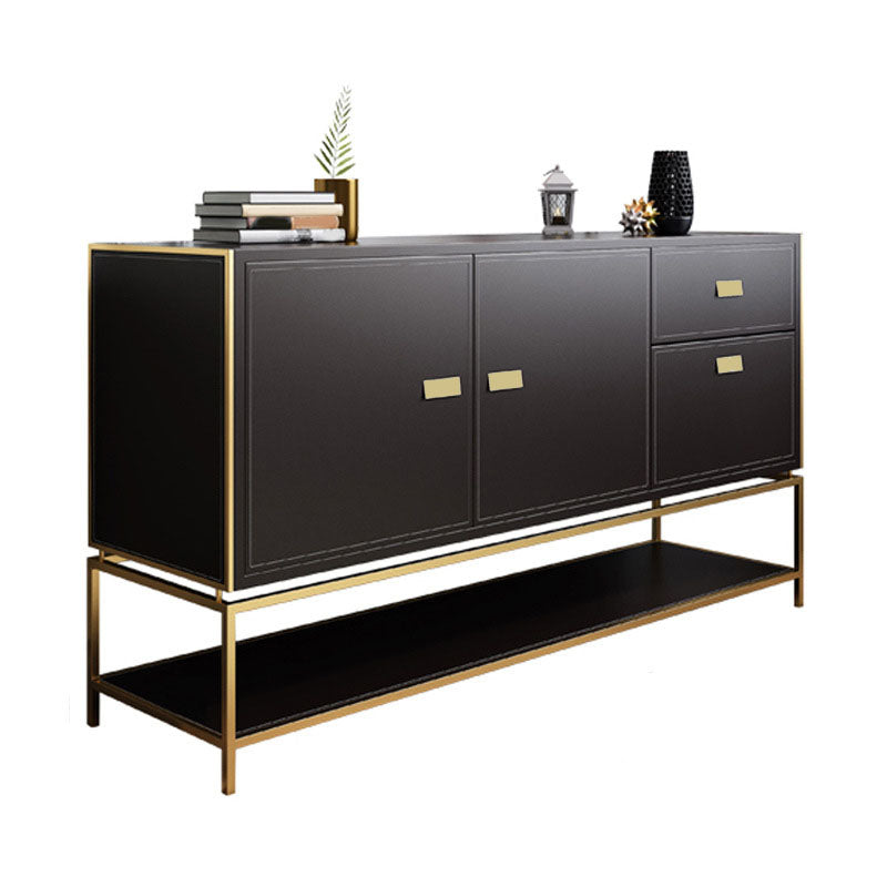 Glam Colorful Sideboard Server Cabinet Open Storage for Dining Room