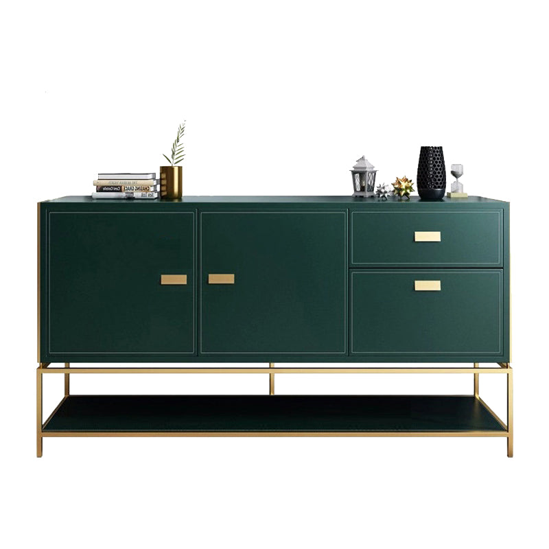 Glam Colorful Sideboard Server Cabinet Open Storage for Dining Room