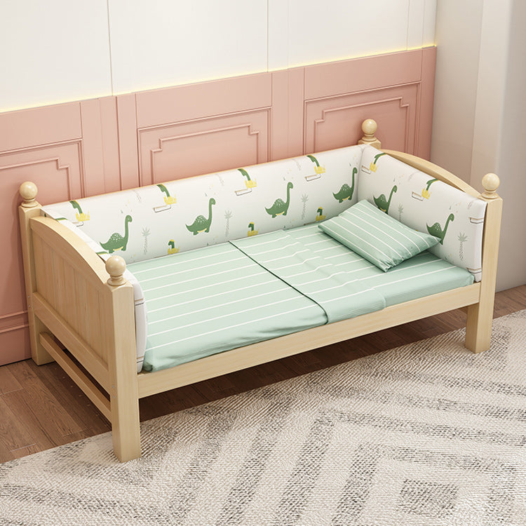 Scandinavian Solid Wood Kids Bed Gender Neutral Kids Bed with Guardrail