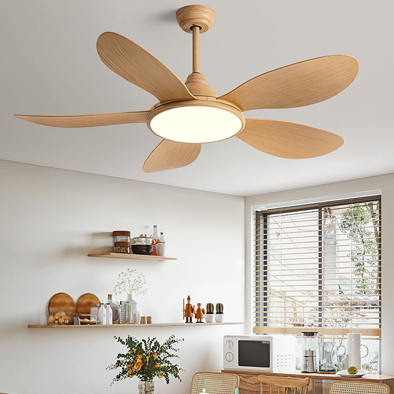 Simple LED Ceiling Fan Lamp Metal Fan Lighting for Living Room