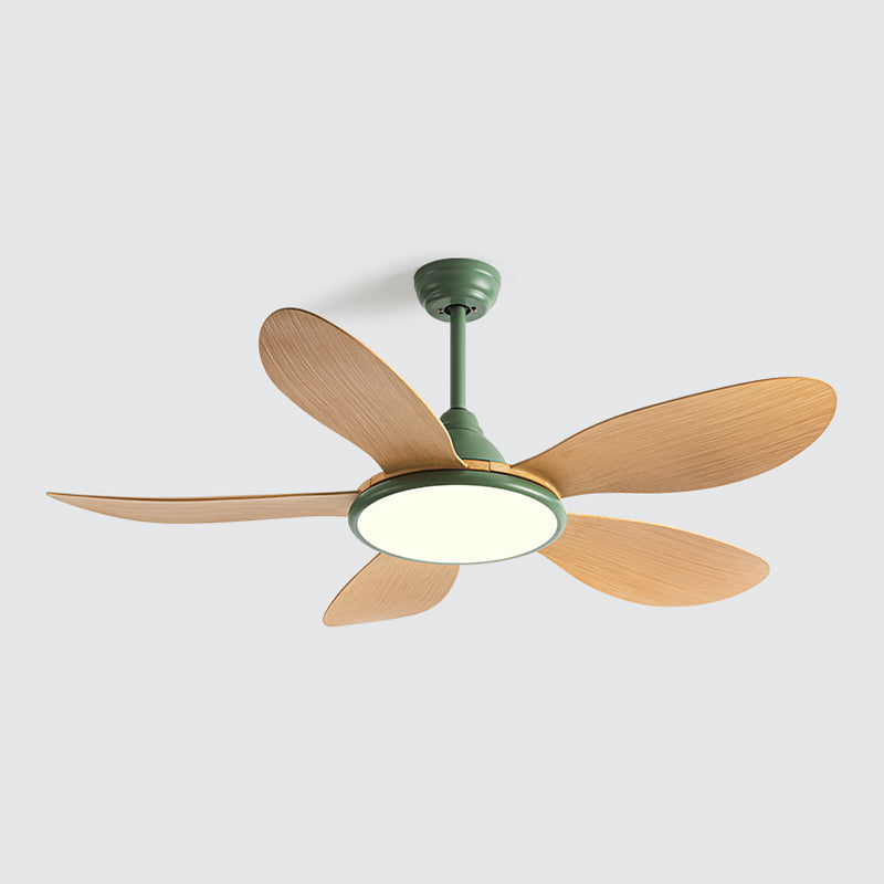 Simple LED Ceiling Fan Lamp Metal Fan Lighting for Living Room