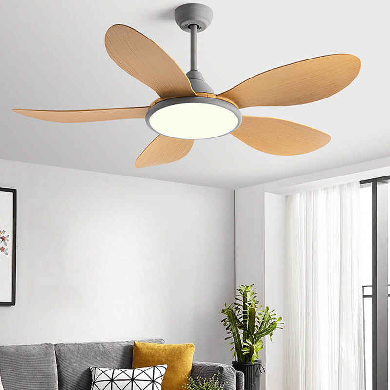 Simple LED Ceiling Fan Lamp Metal Fan Lighting for Living Room