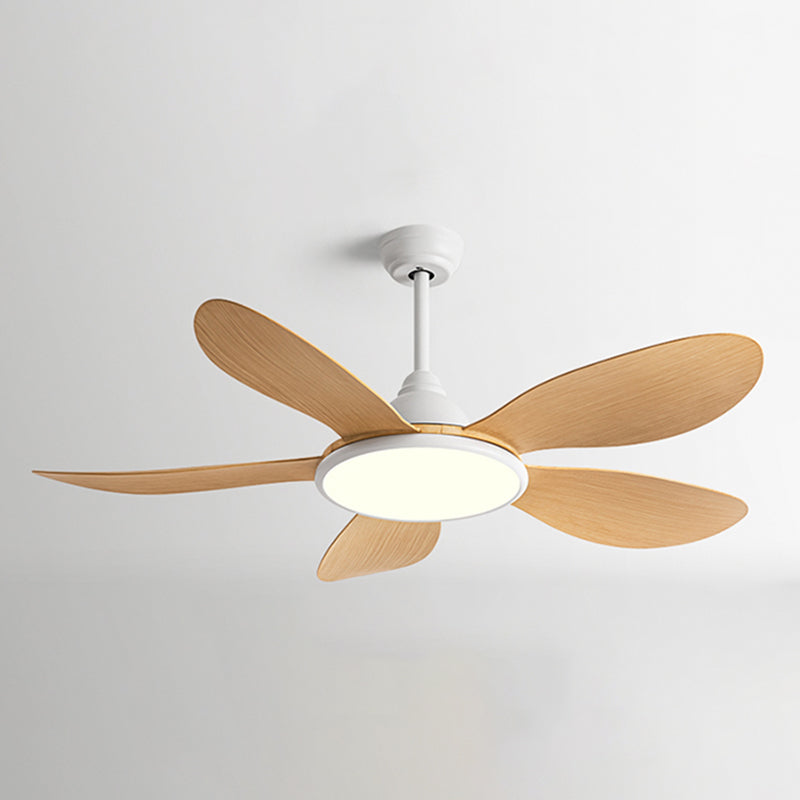 Simple LED Ceiling Fan Lamp Metal Fan Lighting for Living Room