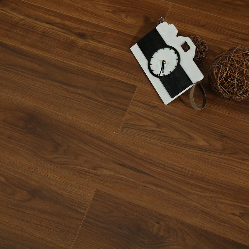 Traditional Wood Floor Planks Wire Brushed Click-Locking Hardwood Deck Tiles