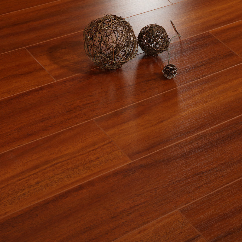 Traditional Wood Floor Planks Wire Brushed Click-Locking Hardwood Deck Tiles