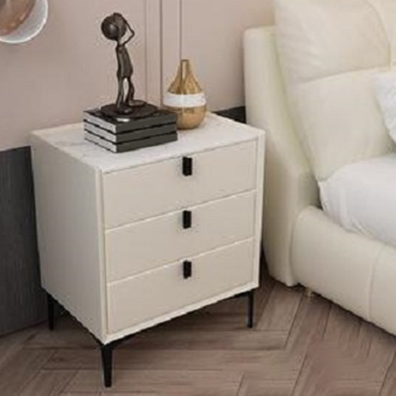 Modern 3 Drawers Bedside Cabinet Antique Finish Bed Nightstand