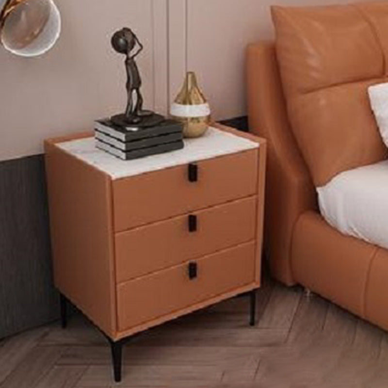 Modern 3 Drawers Bedside Cabinet Antique Finish Bed Nightstand