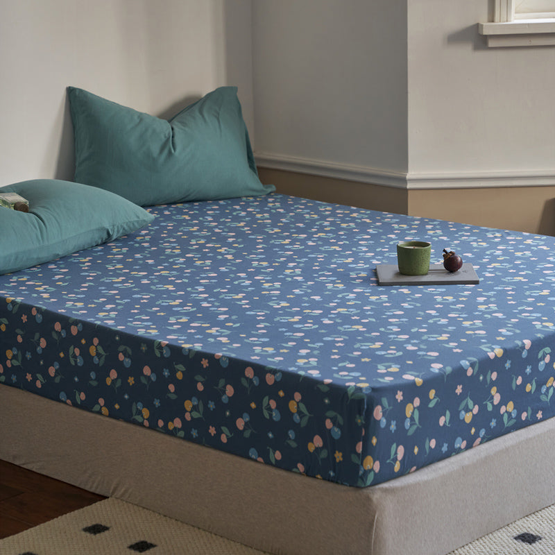 Bed Sheet Ditsy Floral Fitted Non-pilling Breathable Bed Sheet Set