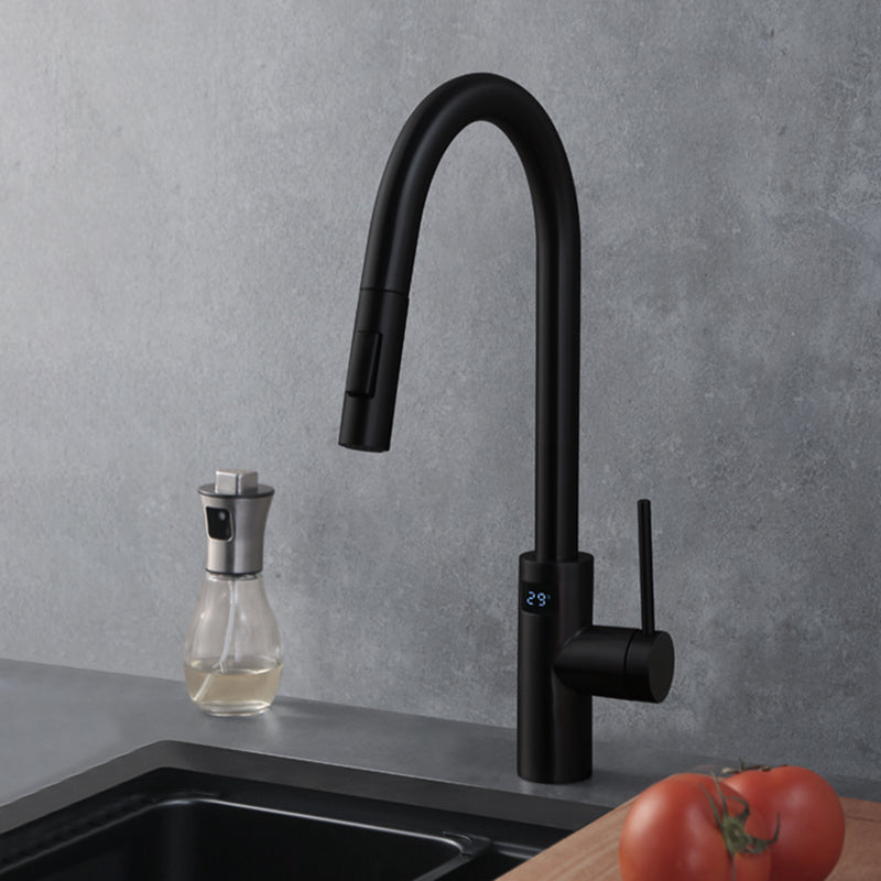 Swivel Spout Kitchen Bar Faucet Touch Sensor with Pull Out Sprayer