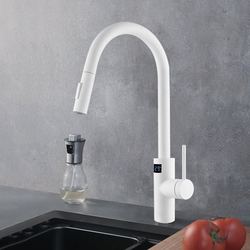 Swivel Spout Kitchen Bar Faucet Touch Sensor with Pull Out Sprayer