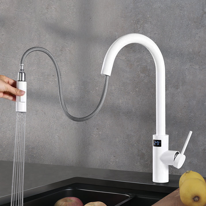 Swivel Spout Kitchen Bar Faucet Touch Sensor with Pull Out Sprayer