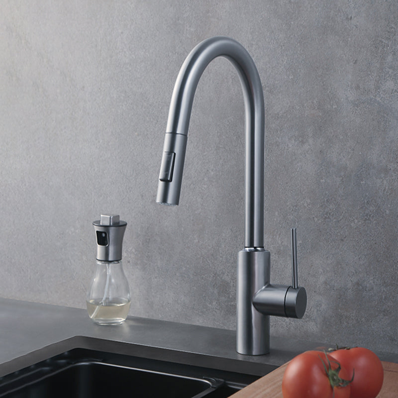 Swivel Spout Kitchen Bar Faucet Touch Sensor with Pull Out Sprayer