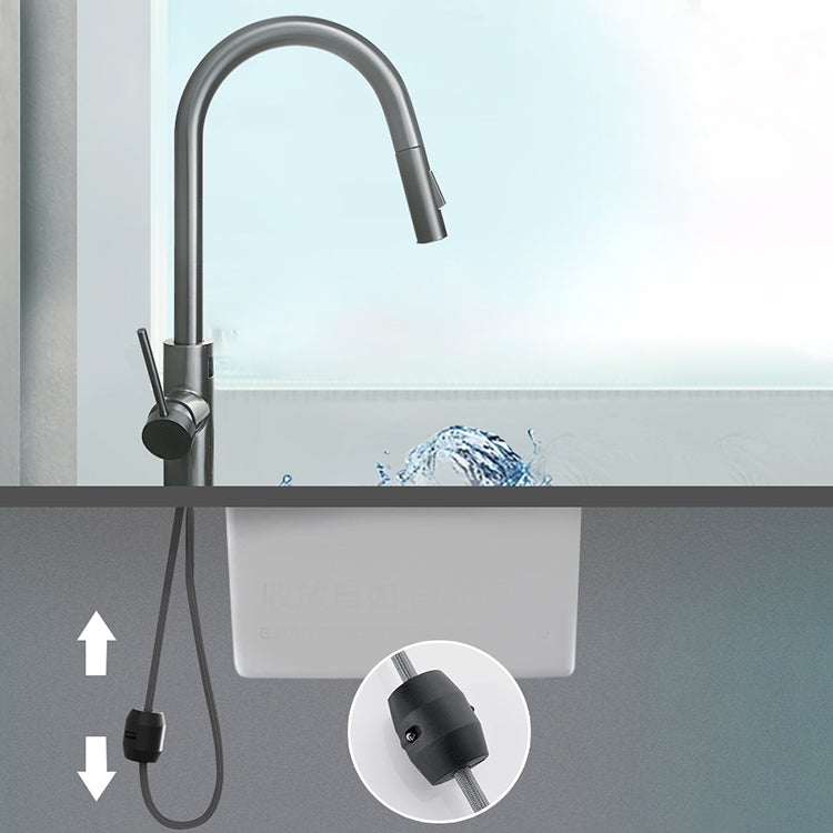 Swivel Spout Kitchen Bar Faucet Touch Sensor with Pull Out Sprayer