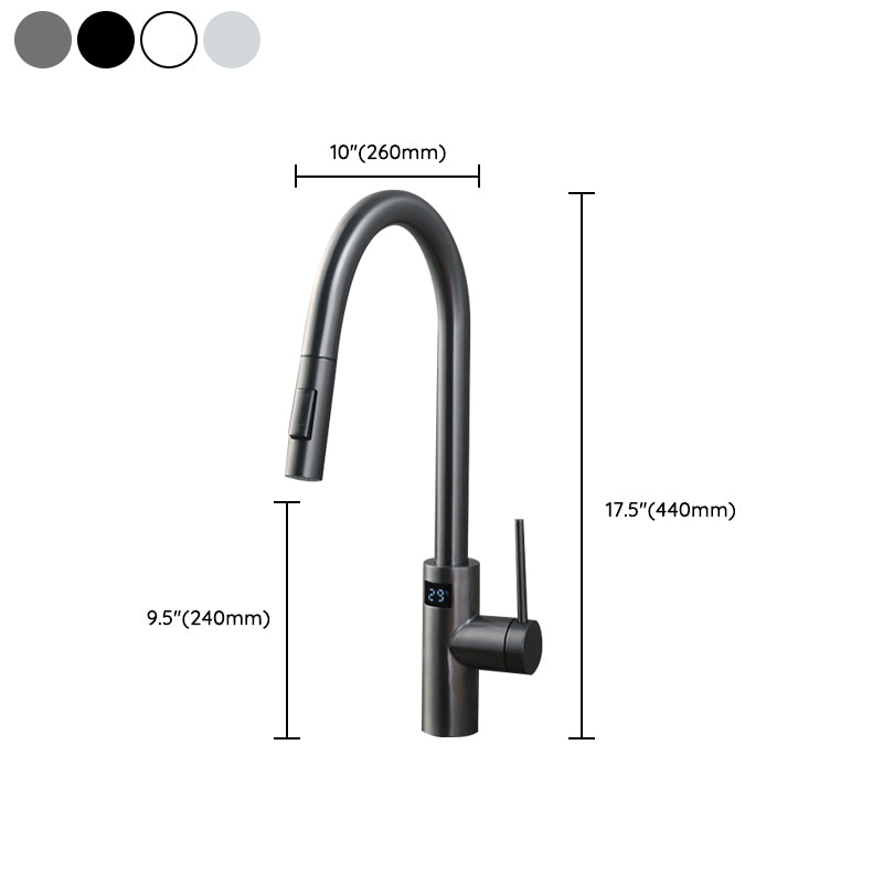 Swivel Spout Kitchen Bar Faucet Touch Sensor with Pull Out Sprayer