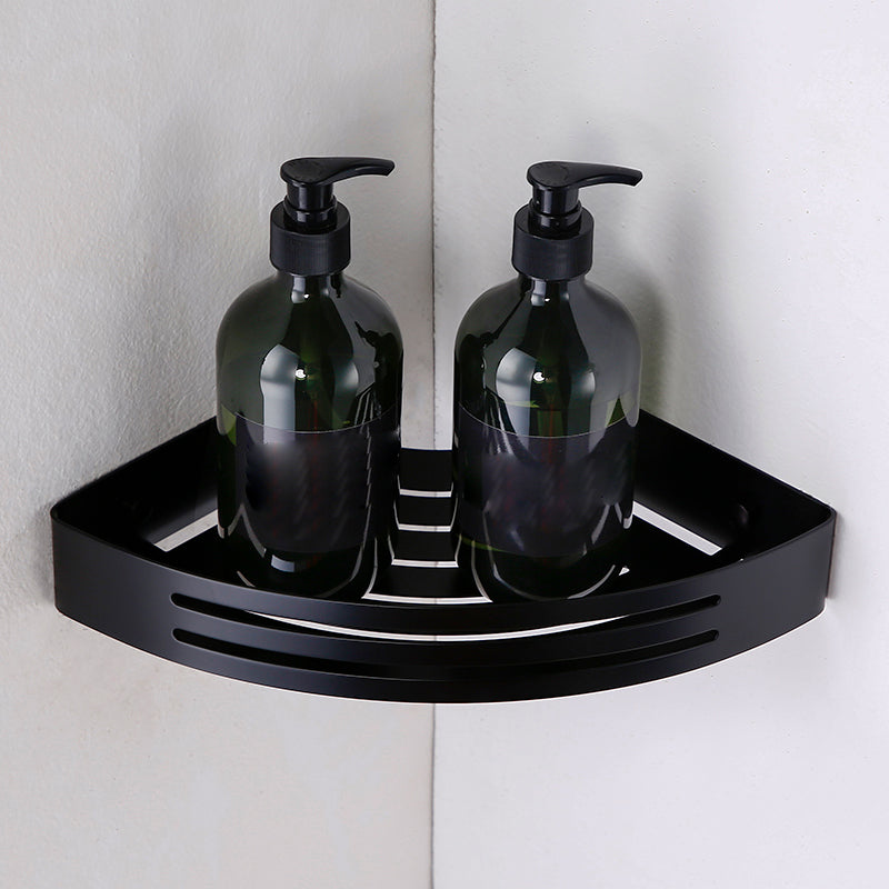 Contemporary Style Black Bathroom Accessory Set Metal Towel Bar