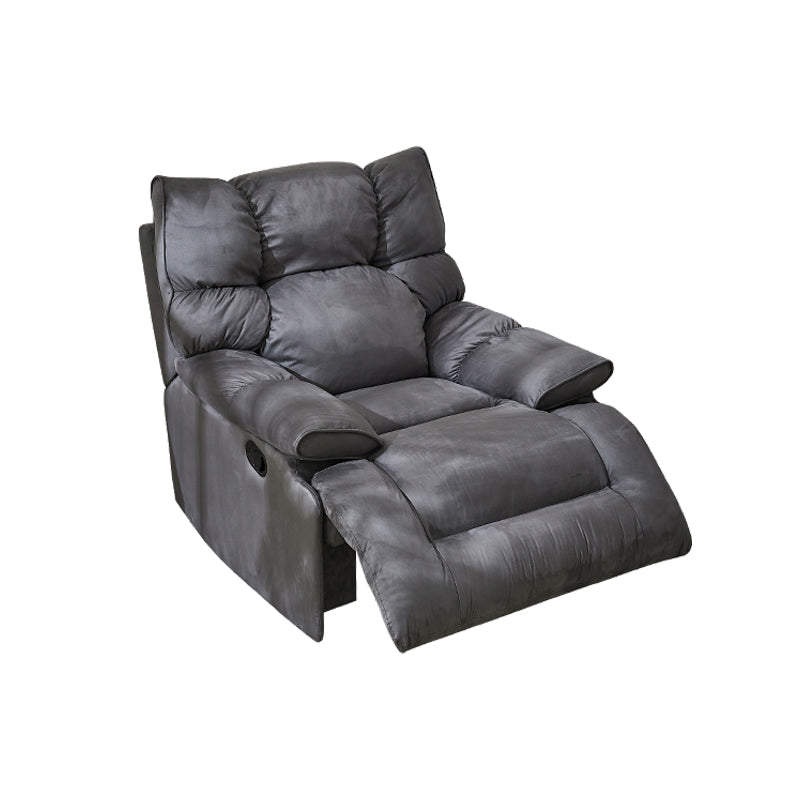 Modern & Contemporary Microsuede Standard Recliner with Tufted Back