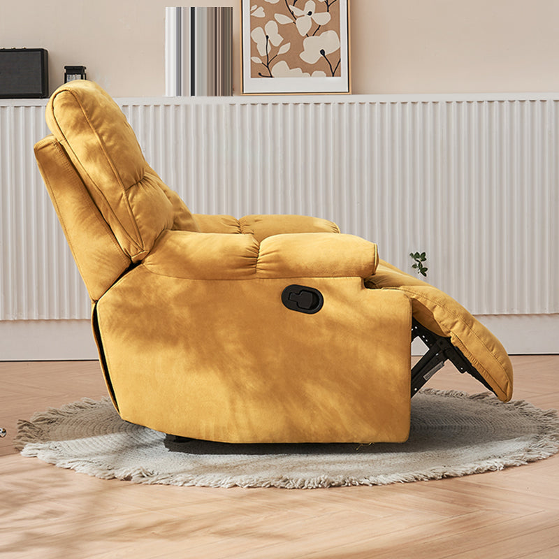 Modern & Contemporary Microsuede Standard Recliner with Tufted Back