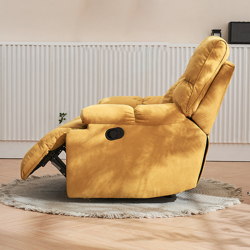 Modern & Contemporary Microsuede Standard Recliner with Tufted Back