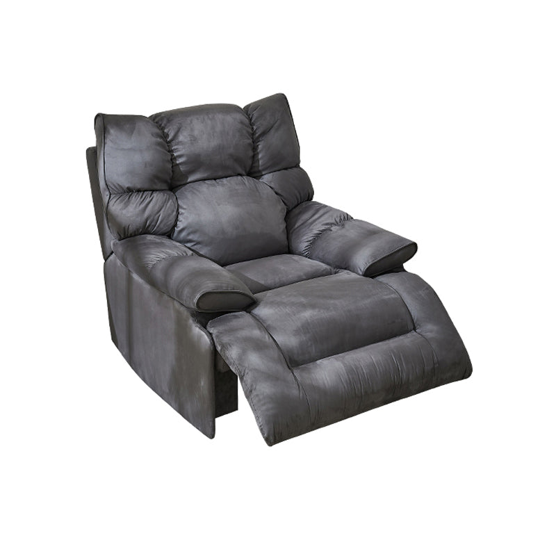 Modern & Contemporary Microsuede Standard Recliner with Tufted Back