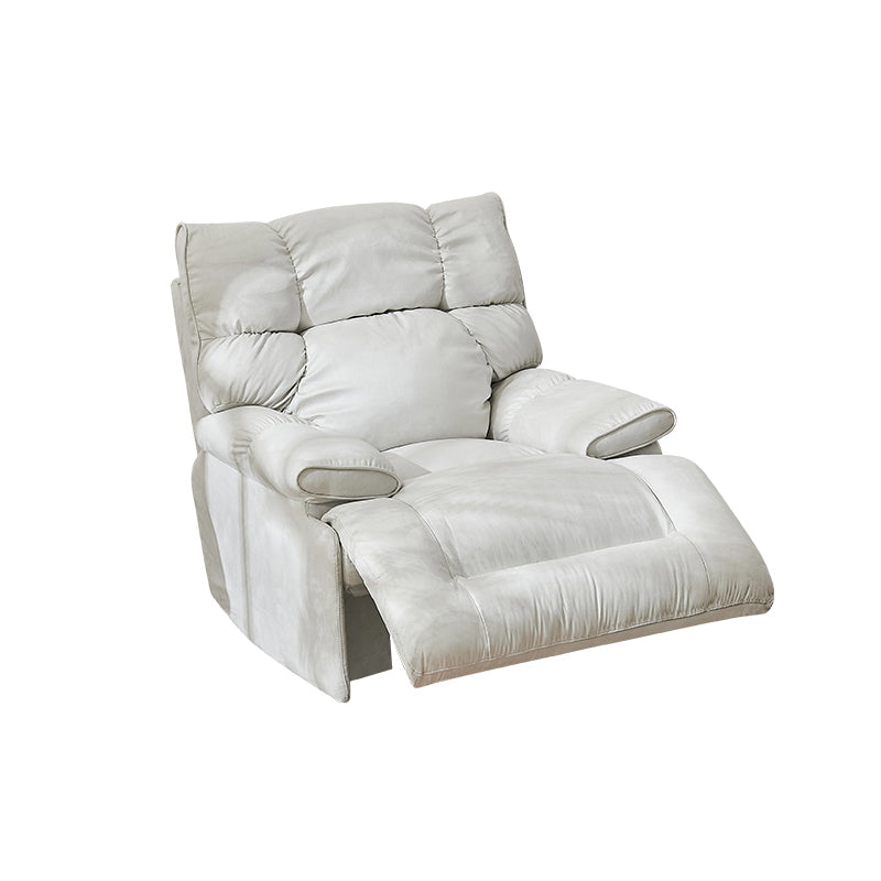 Modern & Contemporary Microsuede Standard Recliner with Tufted Back