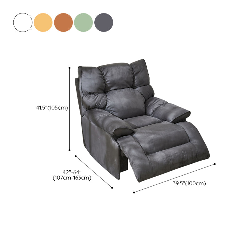 Modern & Contemporary Microsuede Standard Recliner with Tufted Back