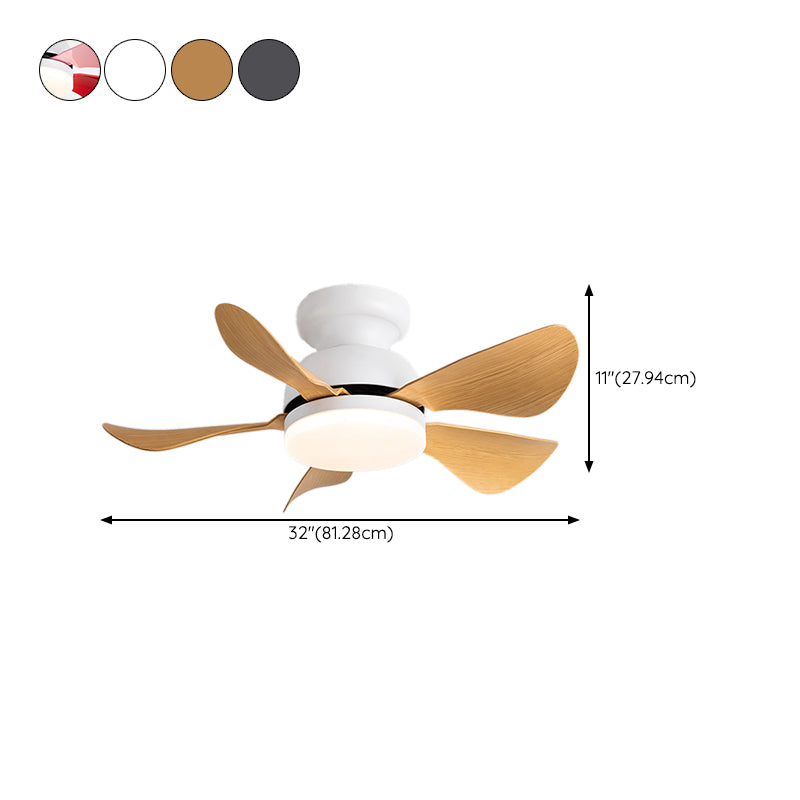 Metal Fan Shape Ceiling Fans Kid Style Single Light Flush Ceiling Fan