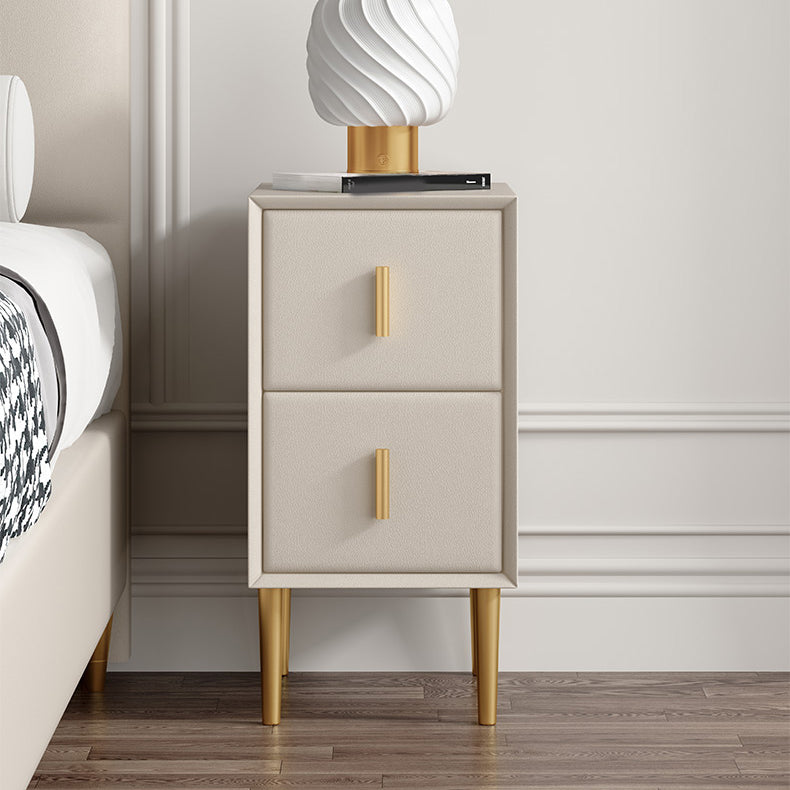 Contemporary Solid Wood Kids Nightstand Flat Top Nightstands with Drawers