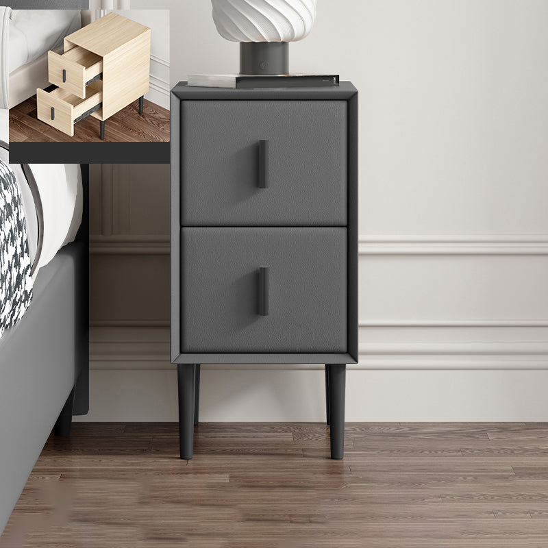 Contemporary Solid Wood Kids Nightstand Flat Top Nightstands with Drawers