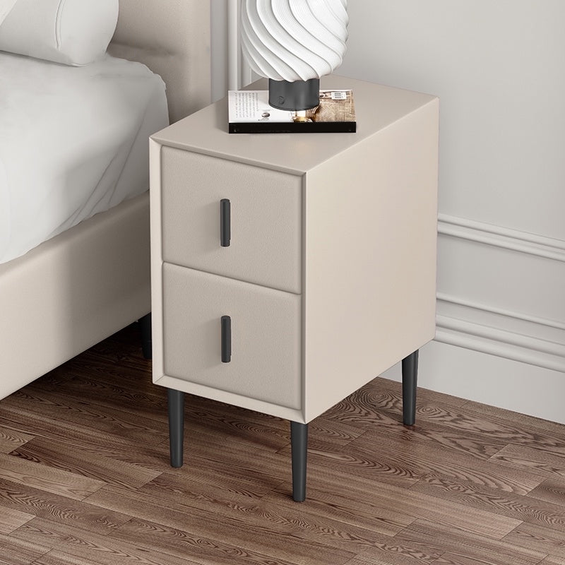 Contemporary Solid Wood Kids Nightstand Flat Top Nightstands with Drawers